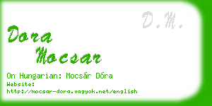 dora mocsar business card